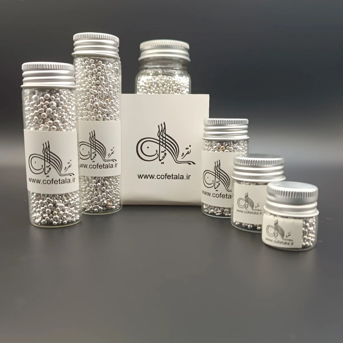 خرید فروش نقره ساچمه خارجی 580 گرمی عیار 999